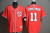 Nationals 11 Ryan Zimmerman Red Cool Base Jersey,baseball caps,new era cap wholesale,wholesale hats